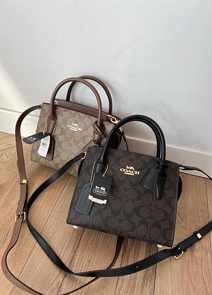 Сумка для жінок coach коричнева, чорна