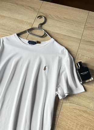 Біла футболка polo ralph lauren m-l slim fit оригінал