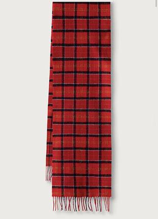 Шарф у клітинку червоний barbour