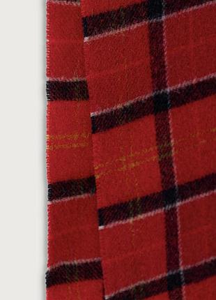 Шарф у клітинку червоний barbour 2