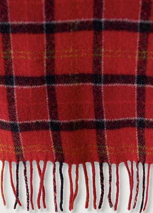 Шарф у клітинку червоний barbour 3