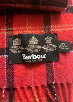 Шарф у клітинку червоний barbour 5