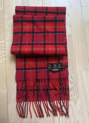 Шарф у клітинку червоний barbour 6