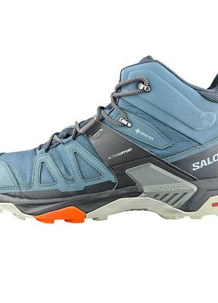Ботинки salomon x ultra 4 mid gtx blue green originals, черевики оригинал, оригінал