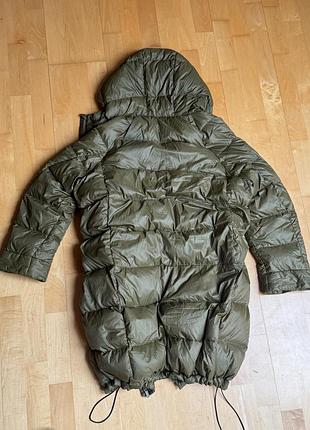 Пуховик h&m premium selection оливковий розмір m