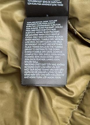 Пуховик h&m premium selection оливковий розмір m 3