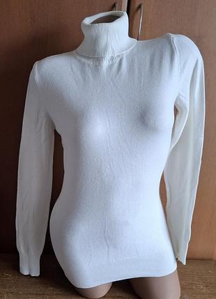 ​🤍 белый женский гольф (водолазка) karton (designed in italy)