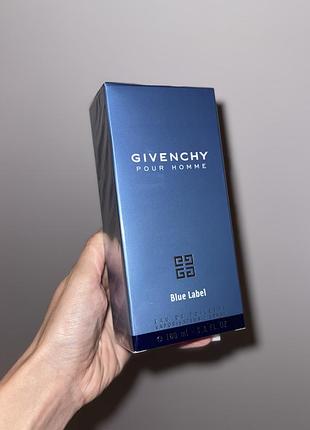 Шлейфові парфуми чоловічі givenchy pour homme blue label 100 мл франція духи парфюм