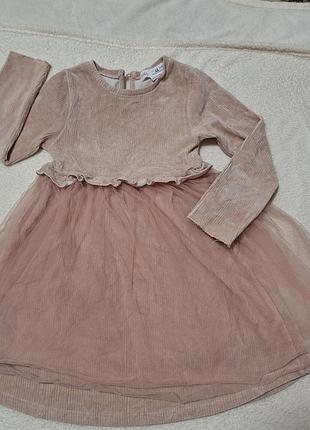 Велюрова тепла сукня zara 110