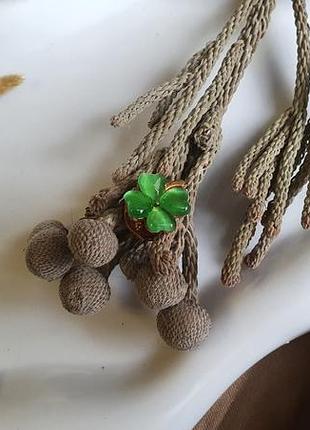 Значок, пiн, брошка на удачу clover, вдача, значок конюшина