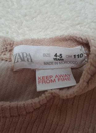 Велюрова тепла сукня zara 110 3