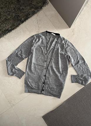 Чоловічий мужской uniqlo унісекс шерстяний кардиган кофта светр вʼязаний вязаный шерстяной шерсть вовна вовняний