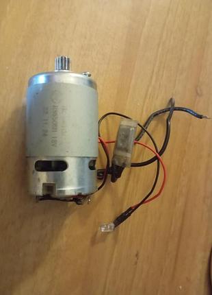 Двигун мотор 18v 14 зубів hz motor rs550sh зі світлодіодом та термозахистом