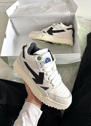 Off-white sponge mid top white black арт 16034