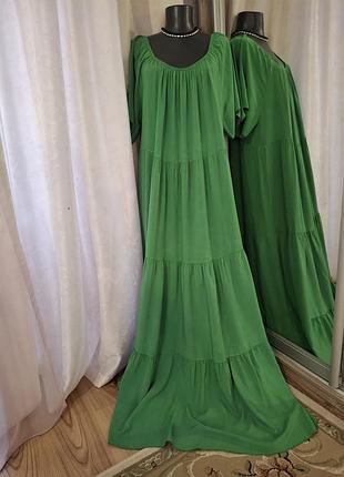Новое ярусное платье 👗 большого размера италия