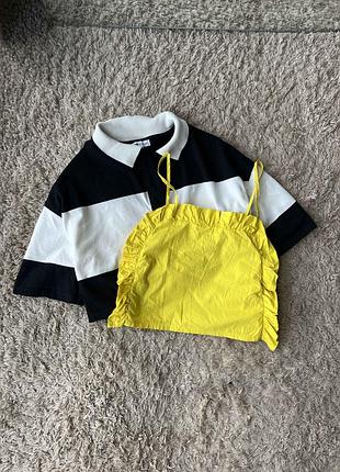 Жовтий легкий топ zara