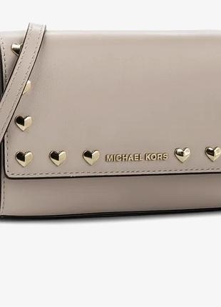 Крос-боді жіноча michael kors ruby soft pink з натуральної шкіри