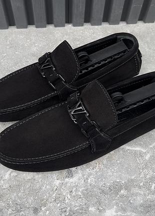 Louis vuitton lv hockenheim driving moccasins мужские туфли мокасины замша оригинал 41 eur