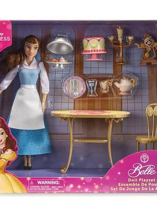 Оригинальный игровой набор disney бель с мебелью и фигурками (красотка и чудовище)