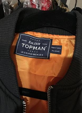 Куртка чоловіча topman бомбер чорна