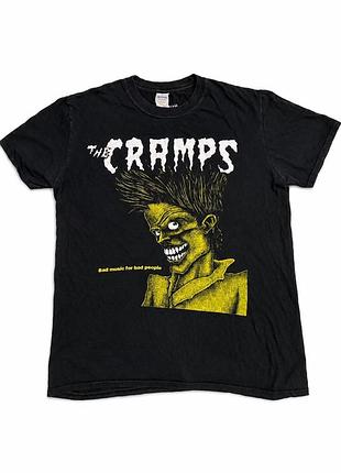 Чорна готична футболка the cramps унісекс