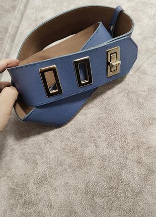 Широкий кожаный пояс ремень collier de chien (натуральная кожа), размер 30,турция