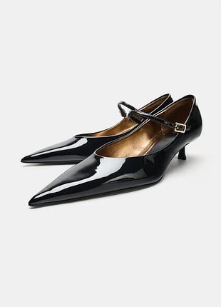 Туфли на каблуке китен хил zw collection