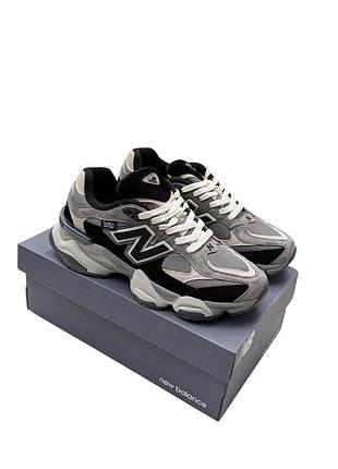 Чоловічі термо кросівки new balance 9060 сірі з чорним