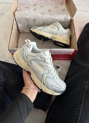 Кроссовки new balance 530 white silver beige арт 4118