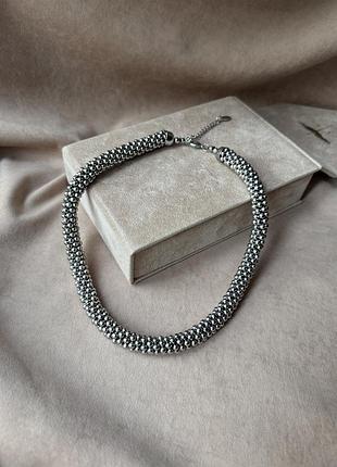 Кольє-жгут silver