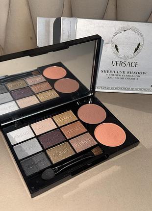 Лімітка! 😍тіні для повік versace палетка тіней з румʼянами неймовірно гарні відтінки тени для век