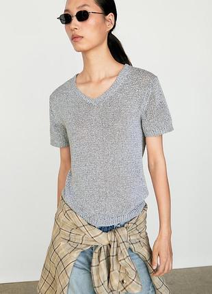 Massimo dutti, трикотажний топ з коротким рукавом