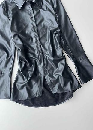 Кожаная блуза от zara 3