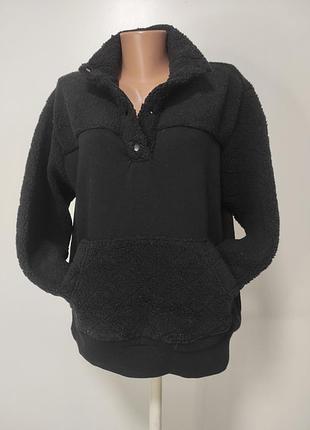 Тепла напівкотонова кофта +тедді 
l/xl ог 126-134см