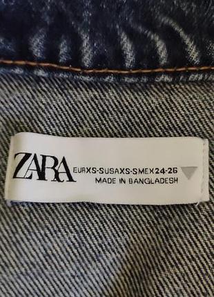 Джинсова куртка zara синього кольору 5