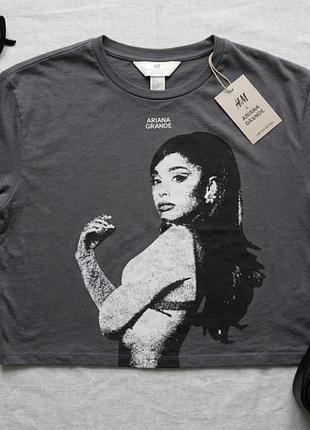 Жіноча футболка h&m ariana grande сіра розмір m