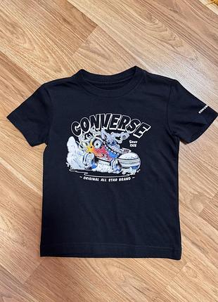Converse стильна футболка для хлопчика  чорна 4 роки