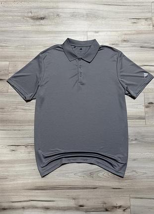 Новая серая футболка поло адидас adidas performance polo, факт xxl, оригинал
