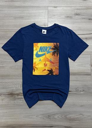 Футболка жіноча найк nike air graphic sunset palm tree t-shirt, xs, оригінал