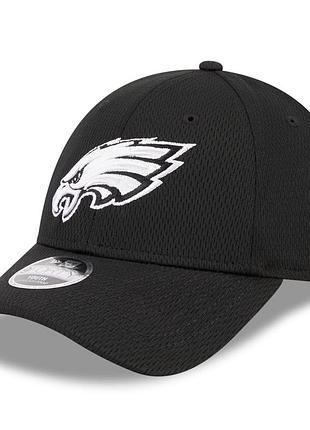 Youth new era black philadelphia eagles main b-dub 9forty adjustable hat