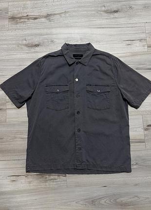 Рубашка с коротким рукавом олссейнтс allsaints short sleeve relaxed fit utility, xl, оригинал