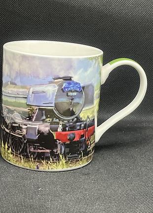 Порцеляновий чашка з колекції classic trains бренду leonardo / country life із зображенням знаменитого паровоза the flying scotsman steam train