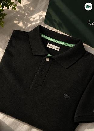 Чоловіча футболка поло lacoste чорна