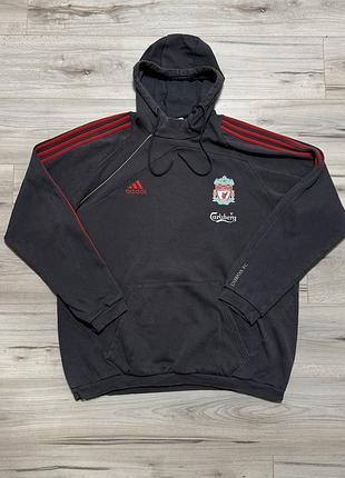 Вінтажна худі кофта толстовка адідас ліверпуль adidas x liverpool fc 2009/10 carlsberg vintage, xxl, оригінал