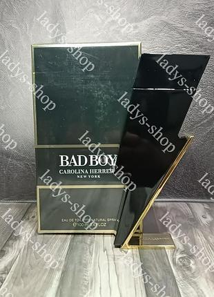 Уцінка! чоловіча парфумована вода carolina herrera bad boy (кароліна еррера бед бой) 100 мл