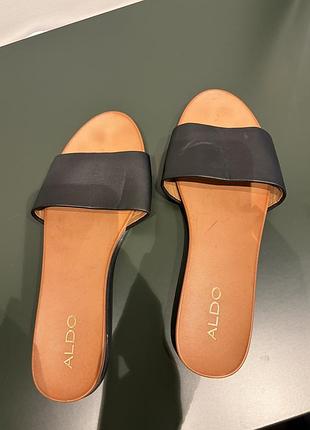 Шльопанці жіночі aldo чорні, 39 розмір, шкіра