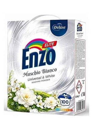 Стиральный порошок 5,5кг enzo elite muschio для белых вещей тм delux