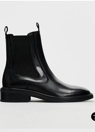 Zara шкіряні черевики челсі 5
