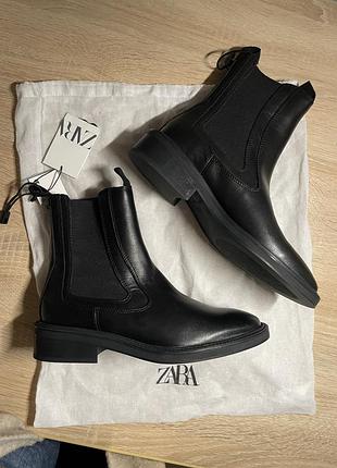 Zara шкіряні черевики челсі 2