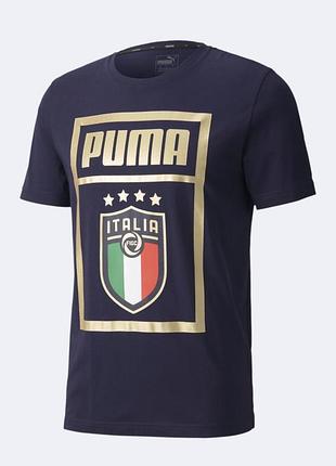 Темно-синя чоловіча футболка puma italy dna tee